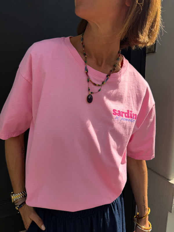 T-shirt Sardine rose