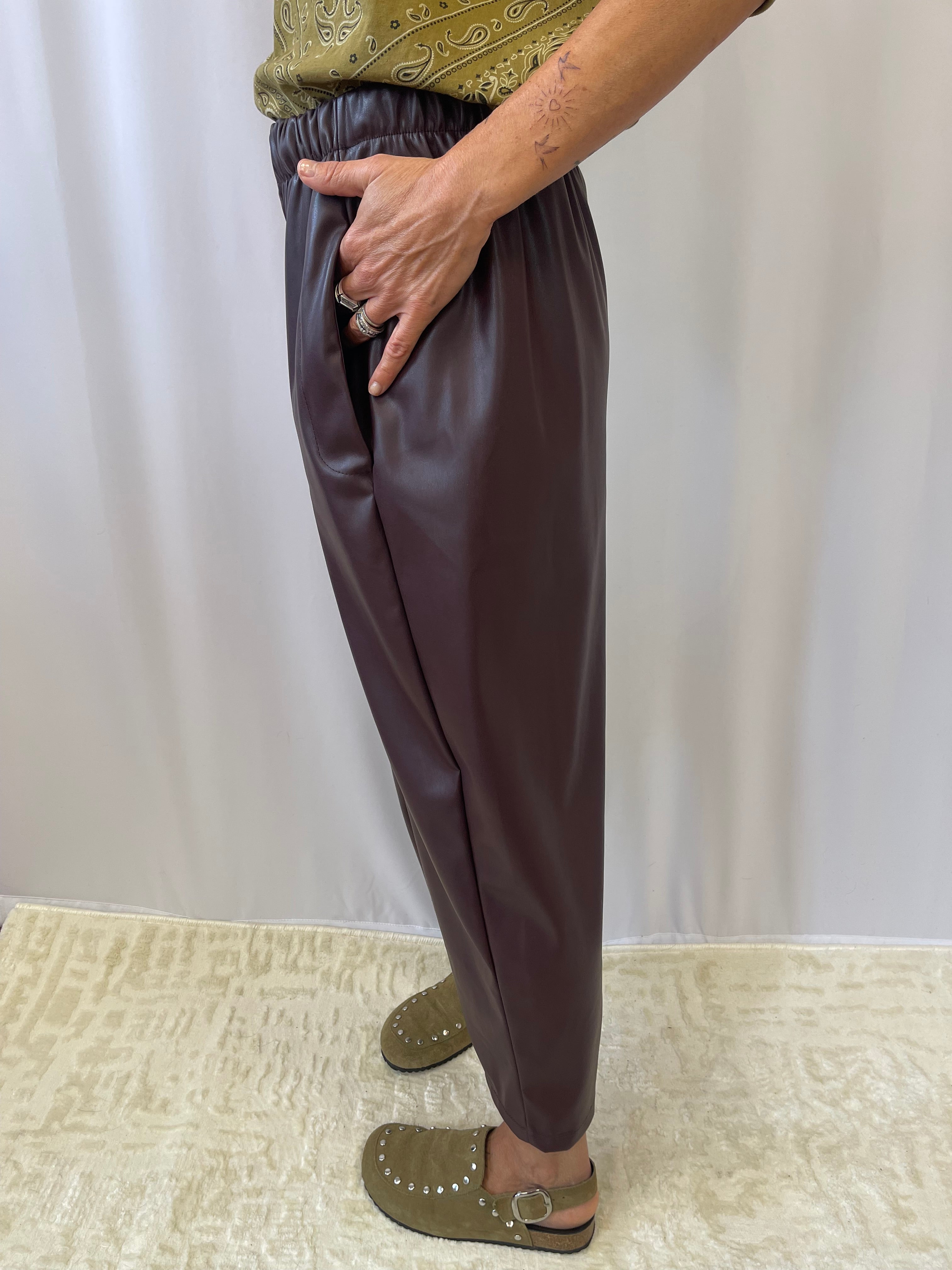 Pantalon simi cuir FAUVE Johanna