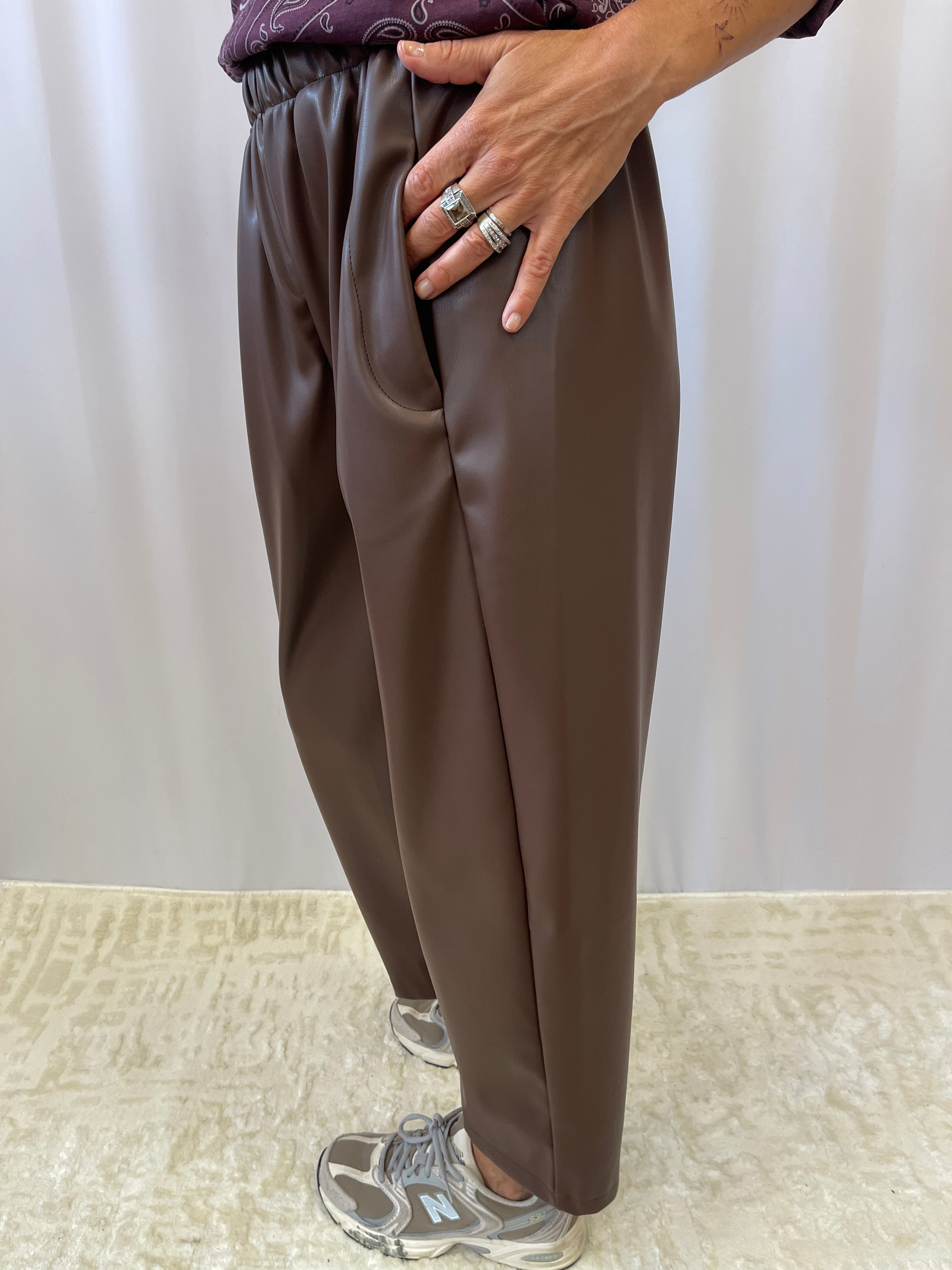 Pantalon simi cuir FAUVE Johanna