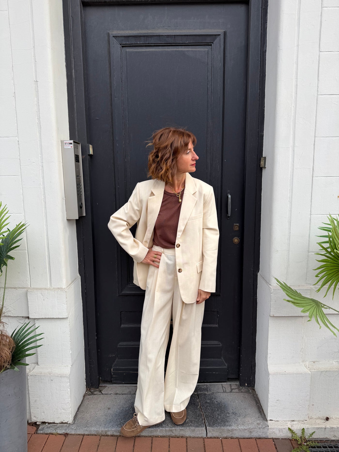 Pantalon Grace & Mila VERY vanille en lin