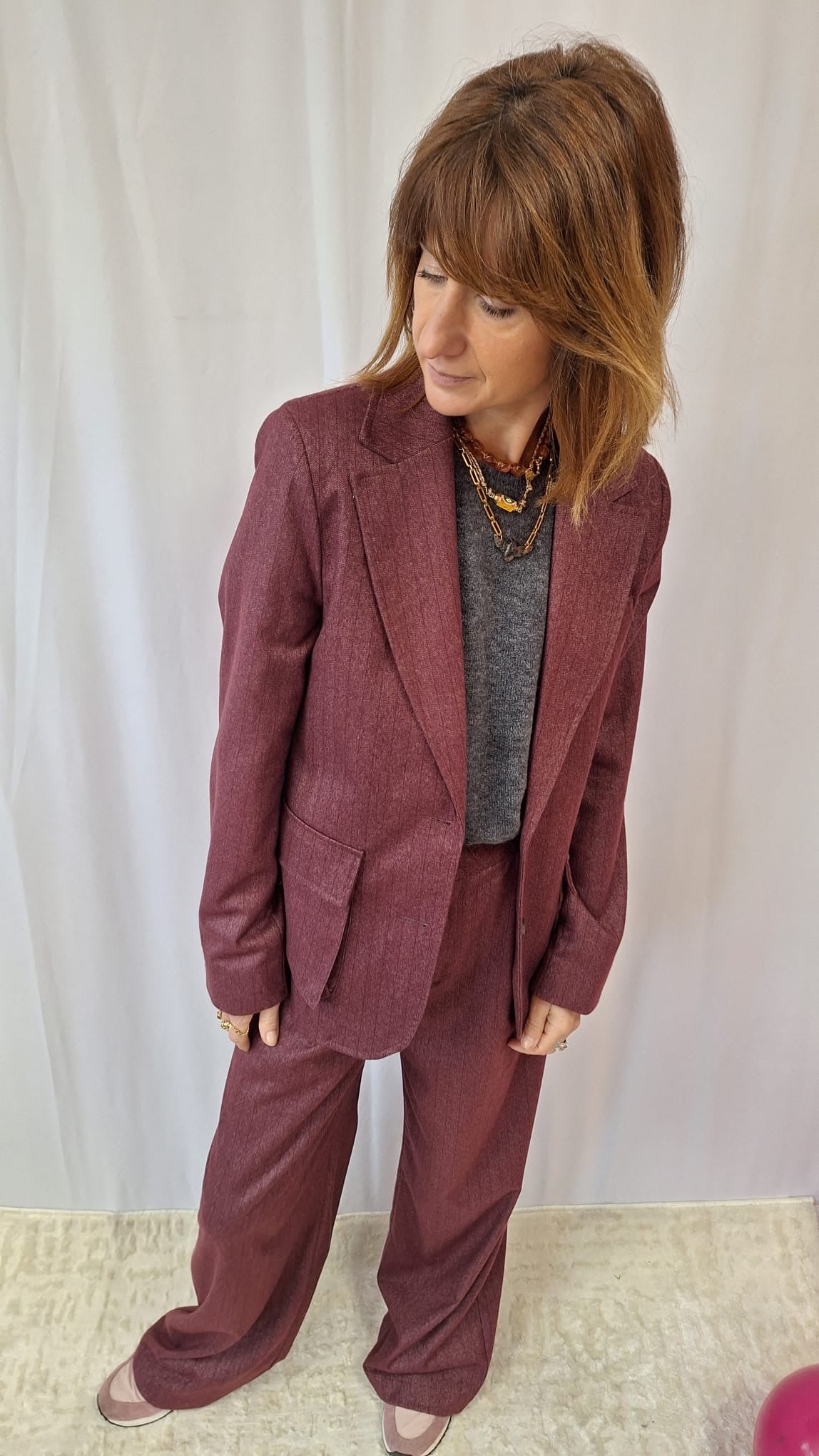 Veste tailleur bordeaux PETER