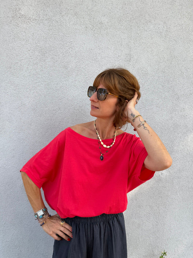 T-shirt Johanna Tea col bateau