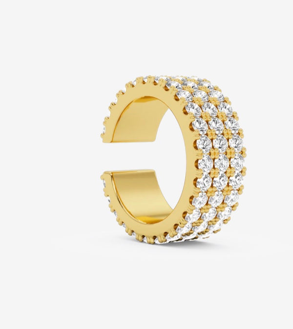 Bague d’oreilles  billion avenue flat  Diamond earcuff gold