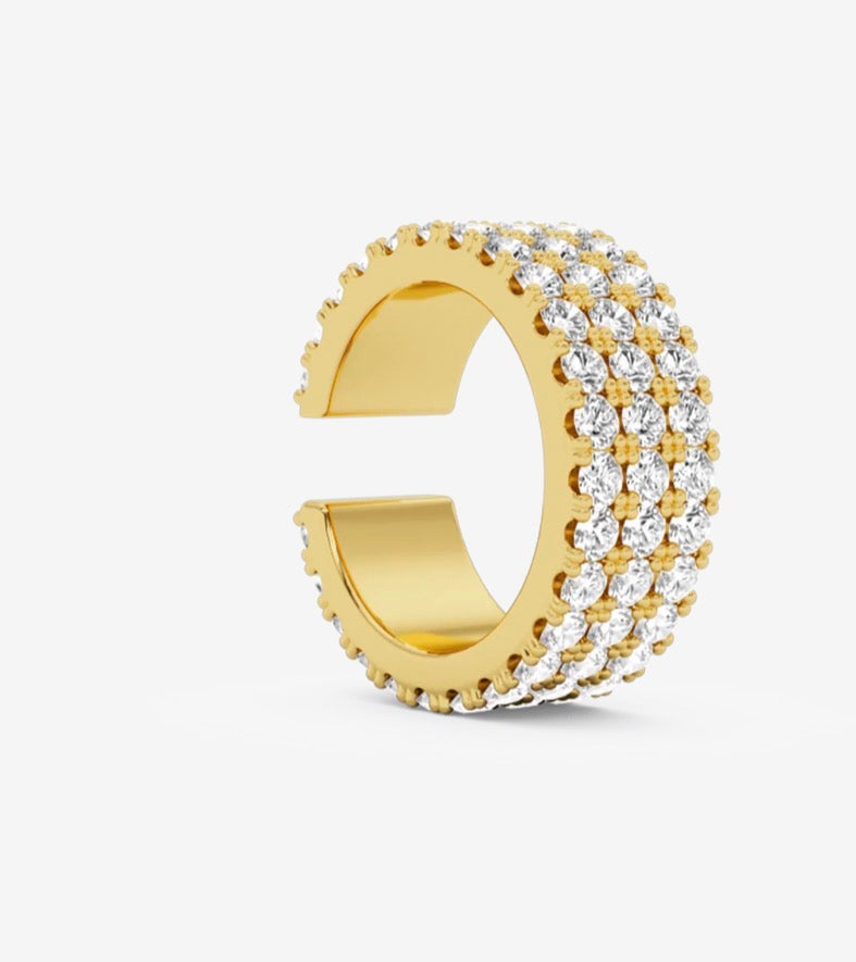 Bague d’oreilles  billion avenue flat  Diamond earcuff gold