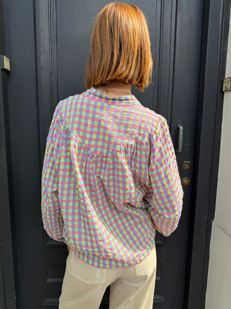 Blouse Chloé à carreaux multi