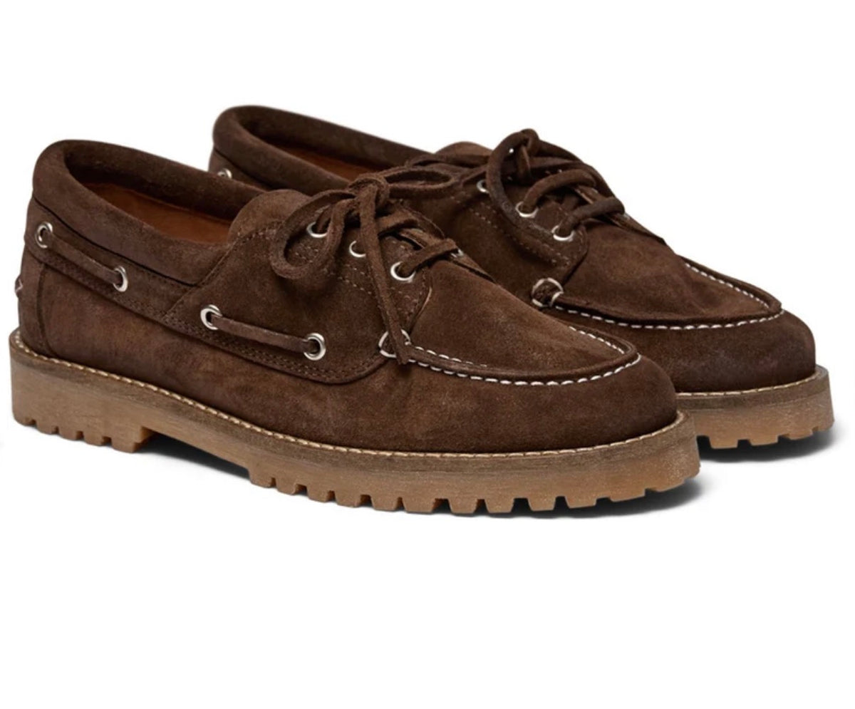 Chaussures bateau marron pavement