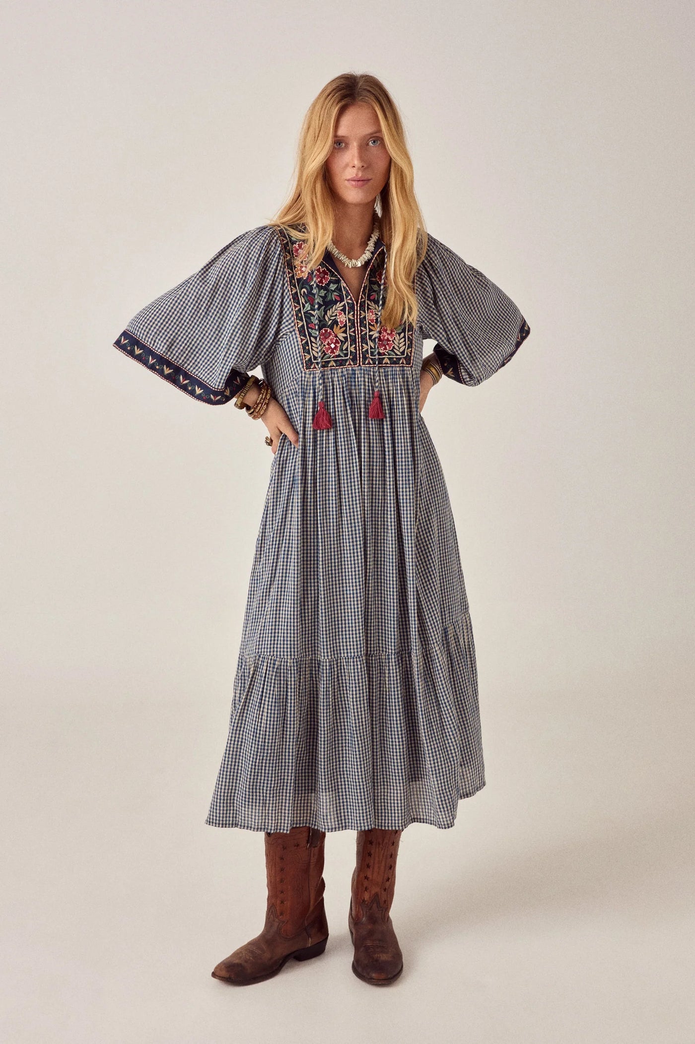 Robe Maison Hotel Augusta bleu picnic