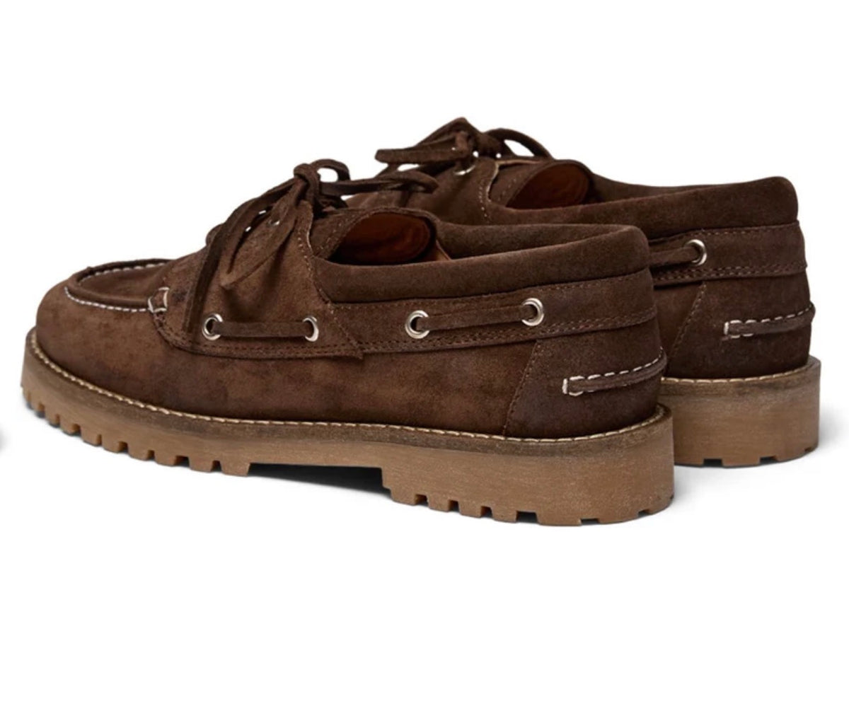 Chaussures bateau marron pavement