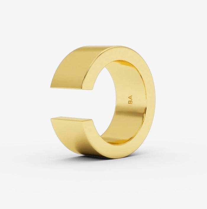 Bague d’oreille billion avenue flat earcuff gold