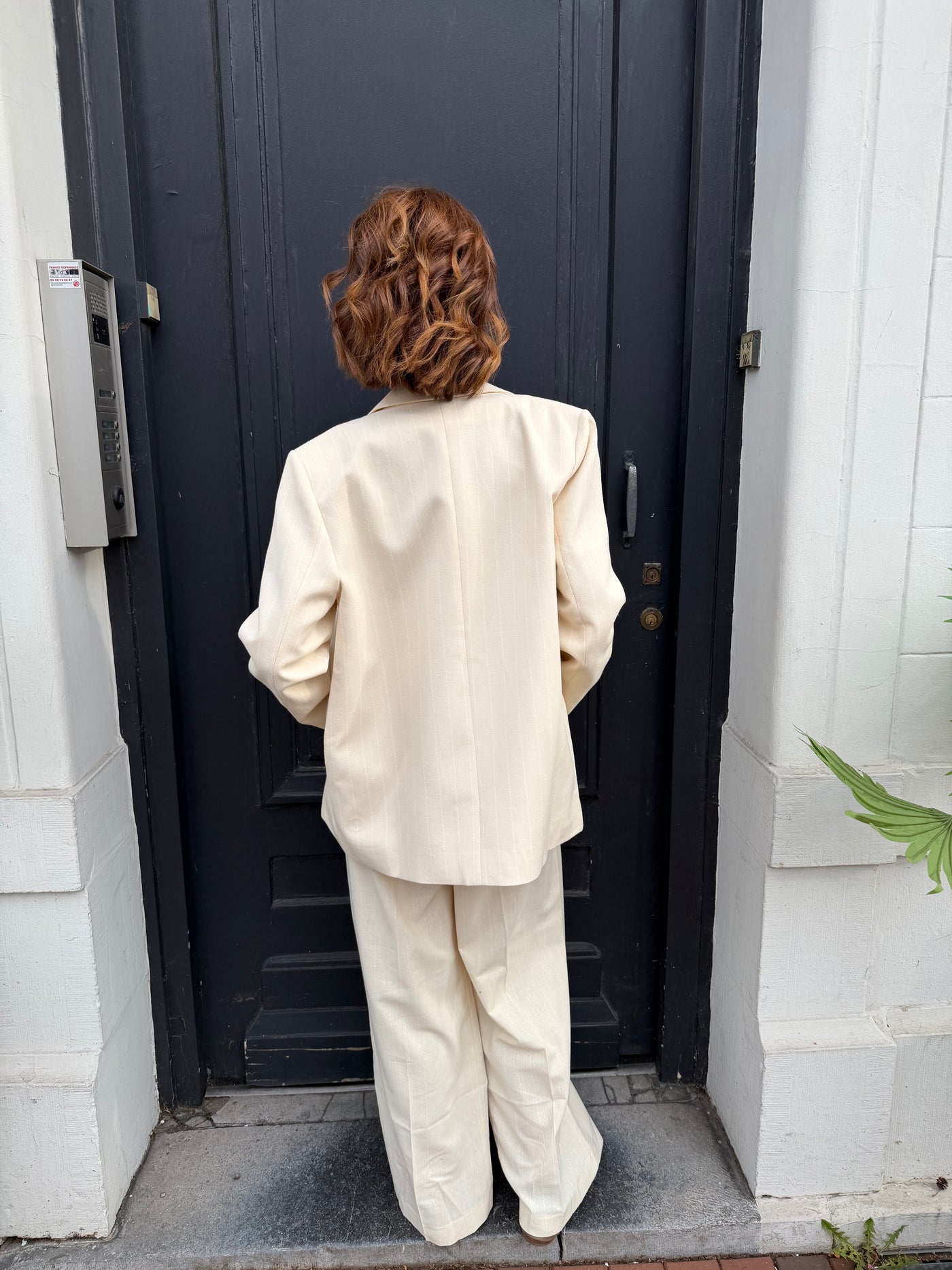 Blazer rayé vanille Grace & Mila VELVET