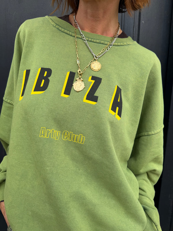 Sweat Ibiza vert pomme