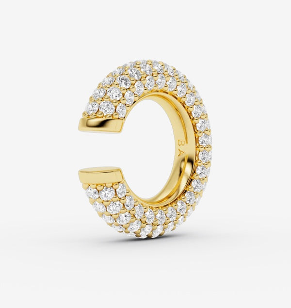 Bague d’oreille billion avenue chunky Diamond kos earcuff gold