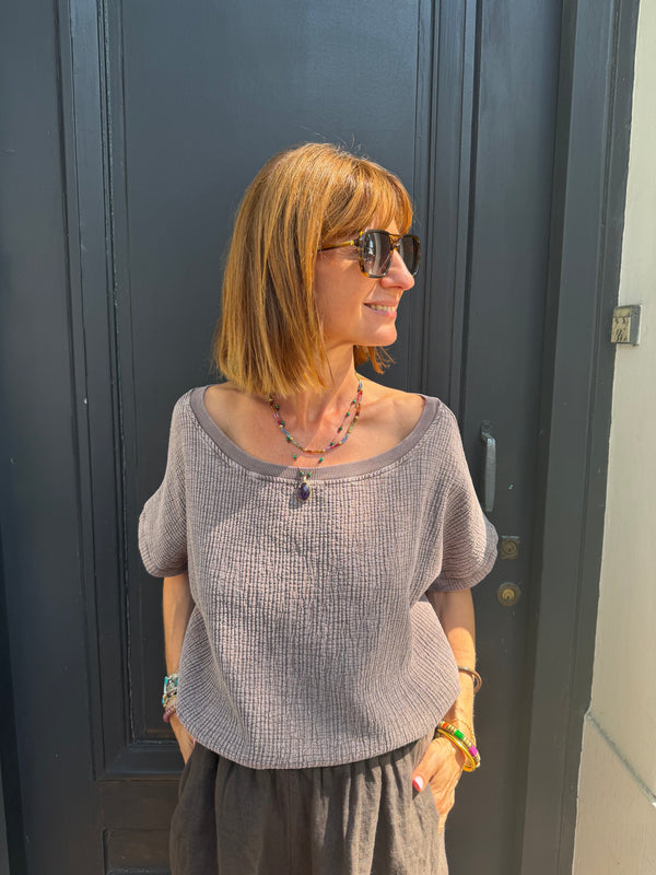 T-shirt Tali double gaze de coton