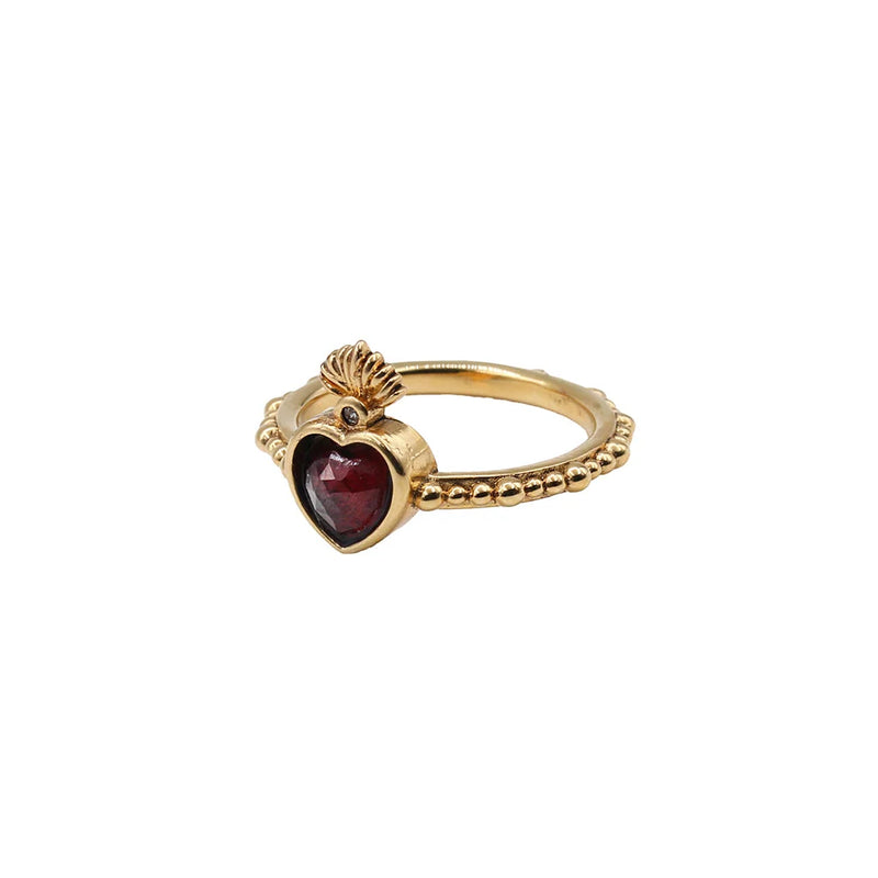 Bague LA2L Rima coeur flamme