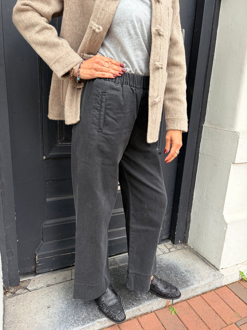 Pantalon HOD Jim Large Taille élastiquée Black Jean