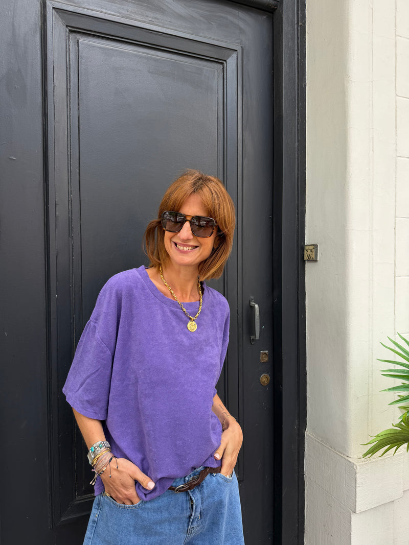 T-shirt Crocus en éponge violet