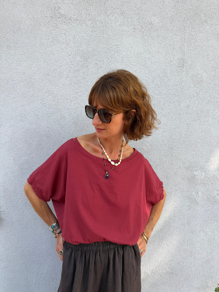 T-shirt Johanna Tea col bateau