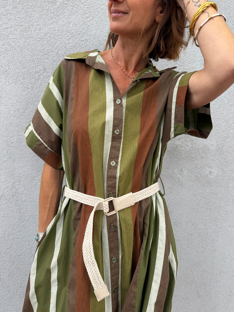 Robe Johanna Carlota longue à rayures