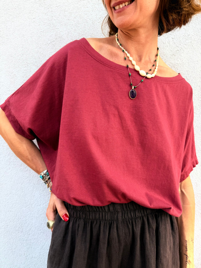 T-shirt Johanna Tea col bateau