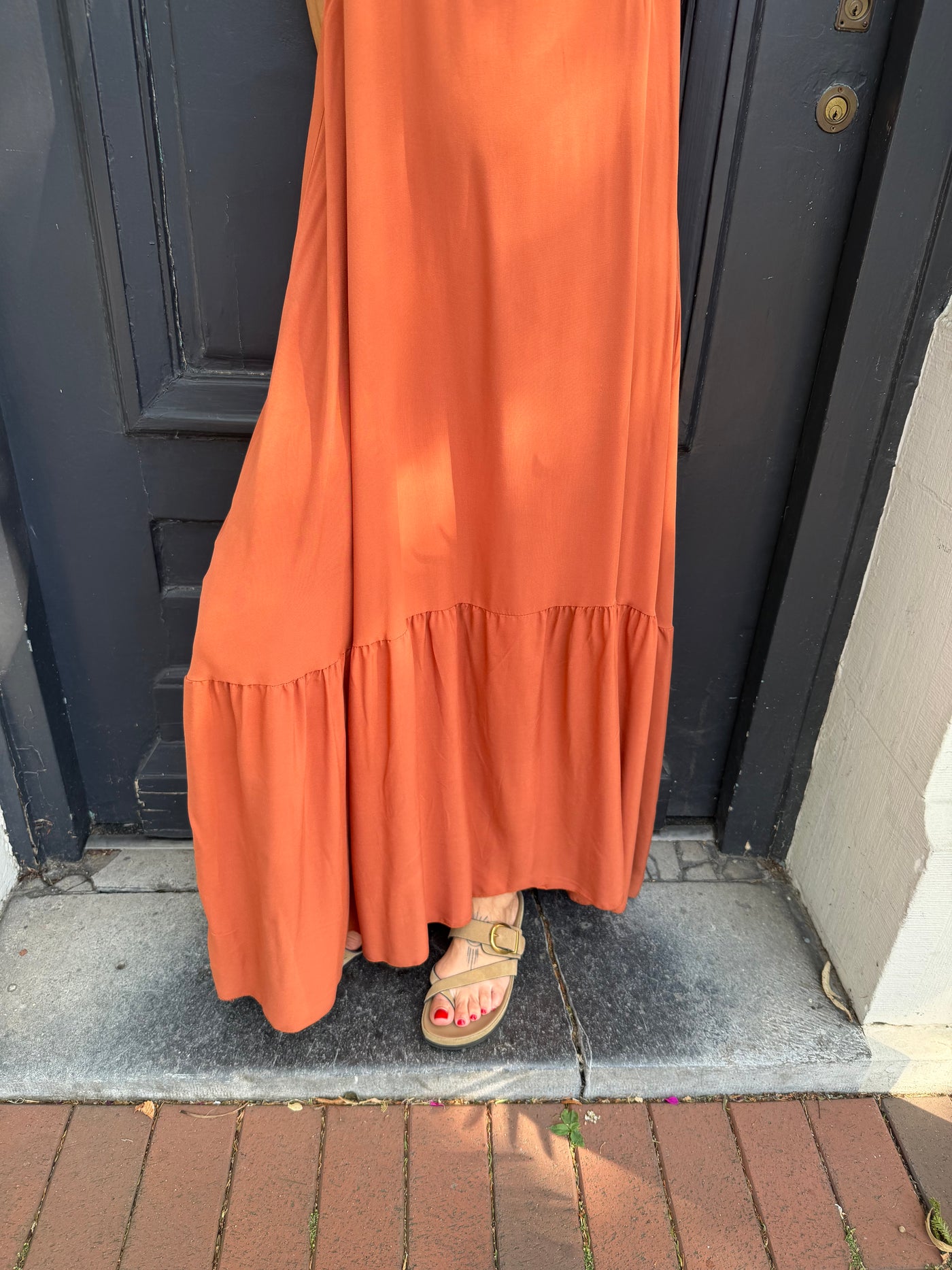 Robe Vick longue uni bretelles