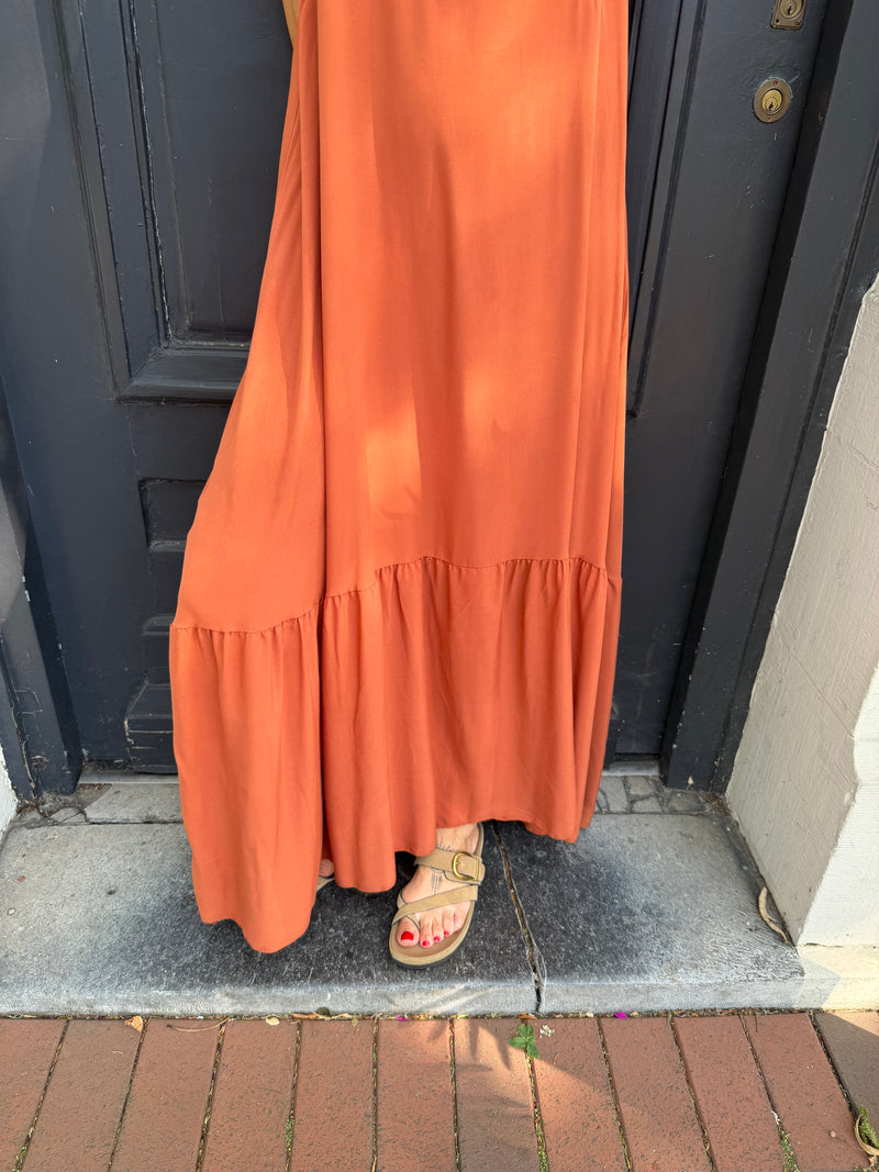 Robe Vick longue uni bretelles