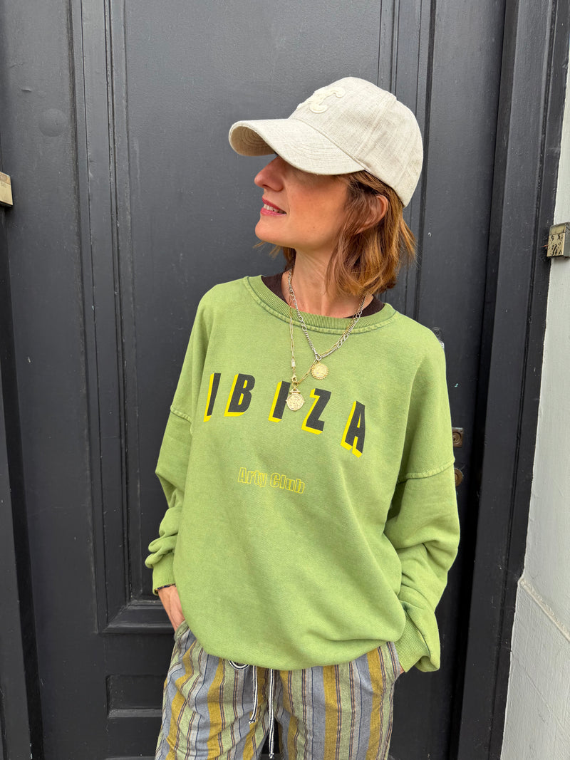 Sweat Ibiza vert pomme