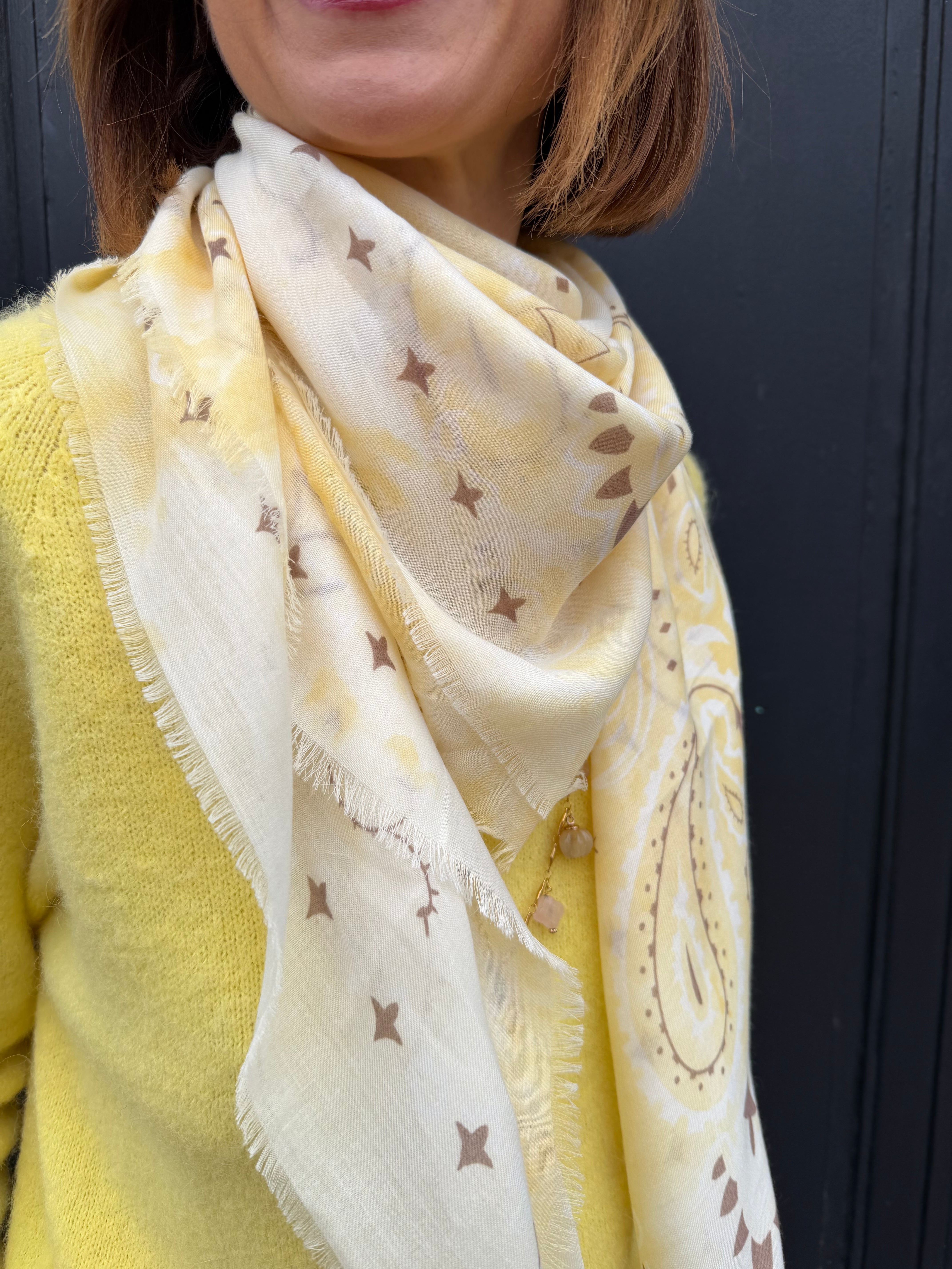 Foulard bandana jaune