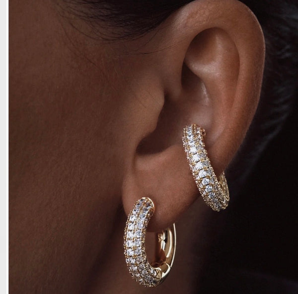 Bague d’oreille billion avenue chunky Diamond kos earcuff gold