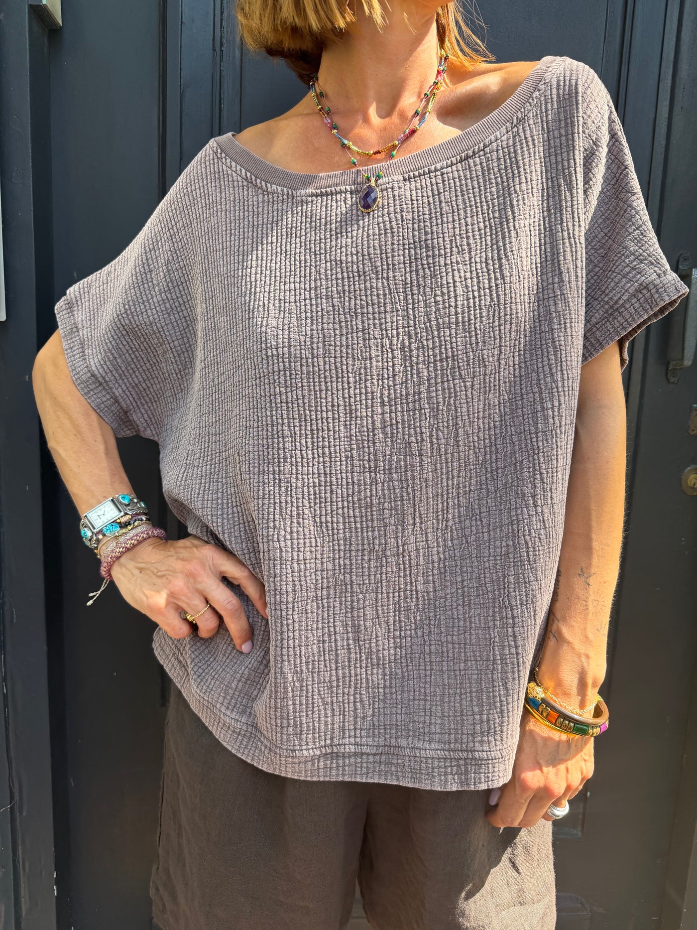 T-shirt Tali double gaze de coton