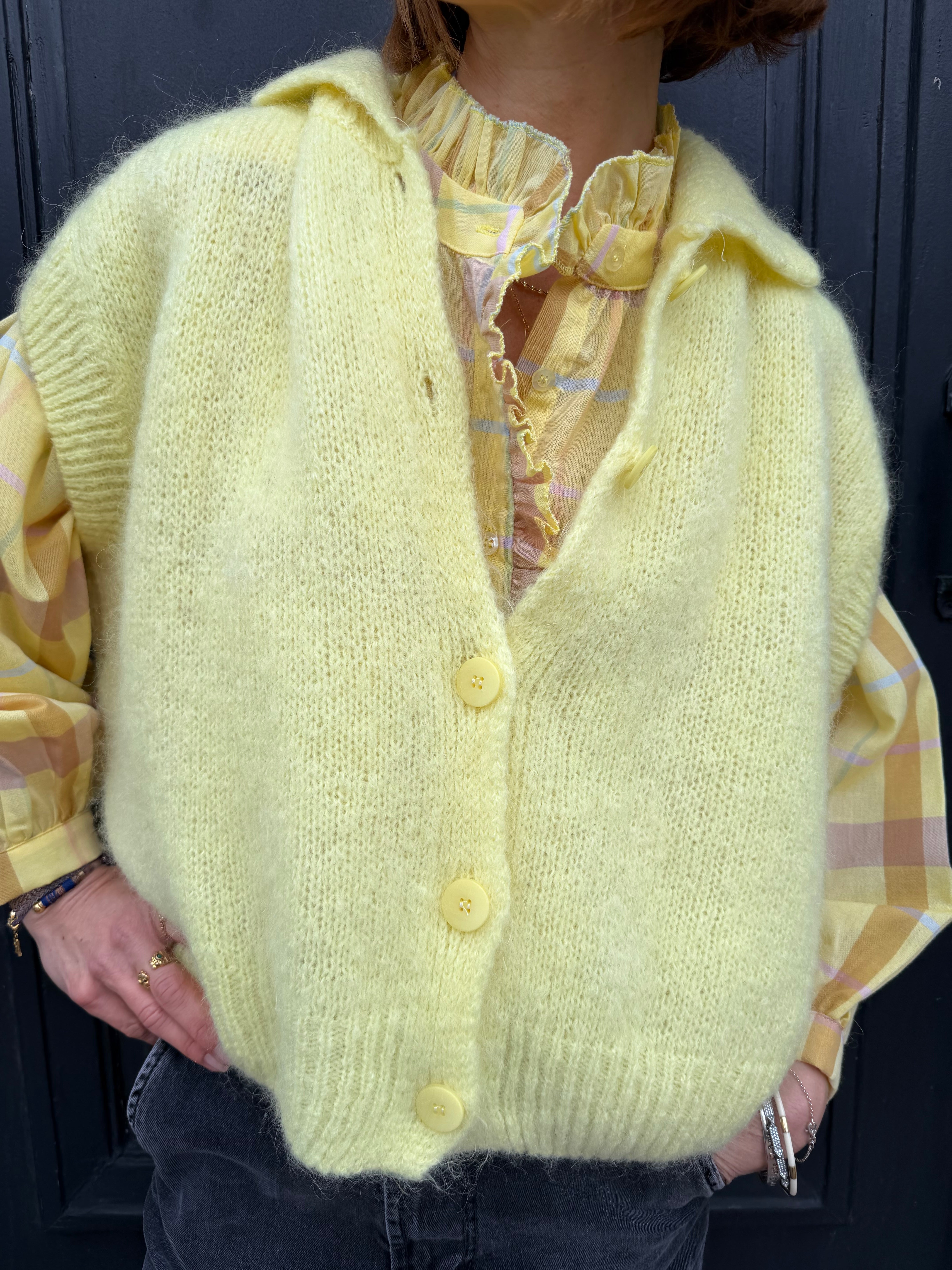 Gilet Mia jaune vue de face 