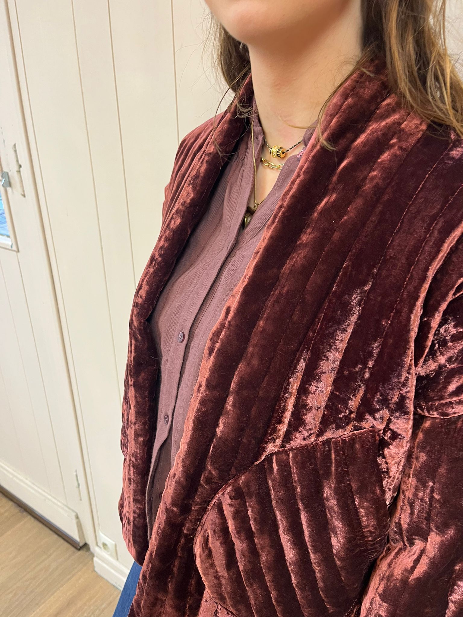 Veste kimono en velours ANOUCK