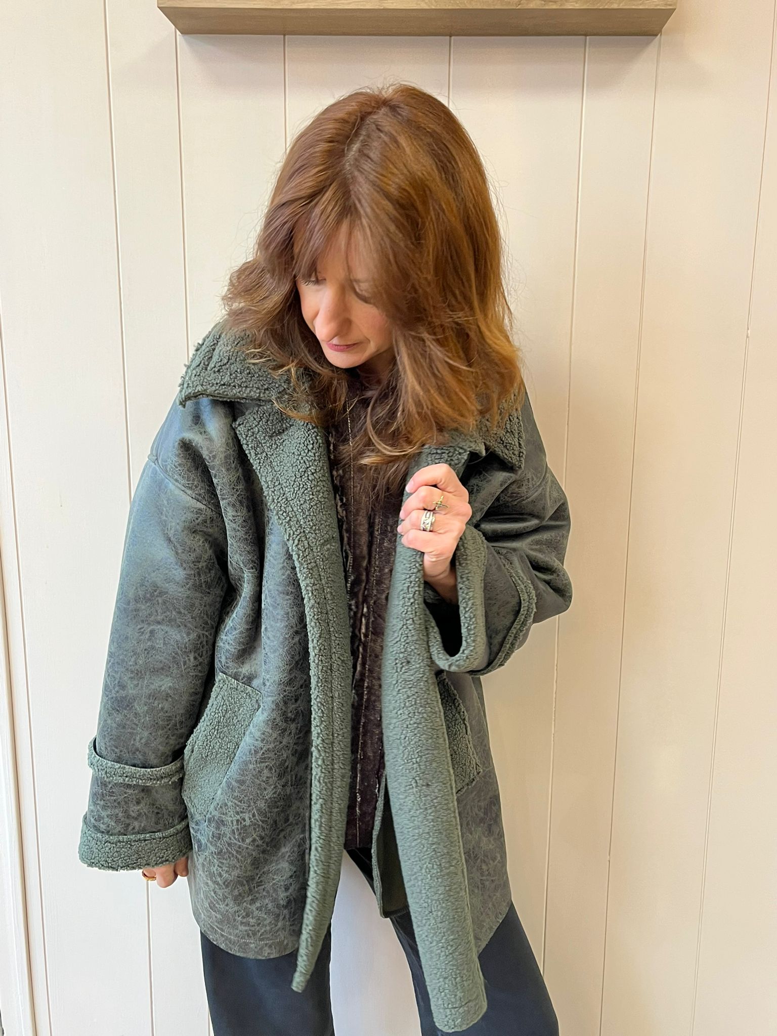 Manteau peau lainé SOPHIE