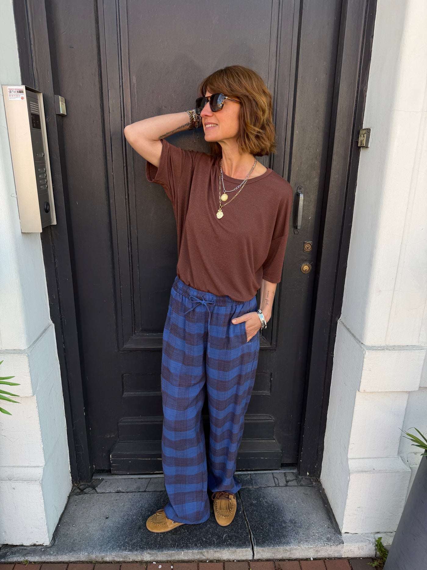 Pantalon HOD Beatrice à carreaux