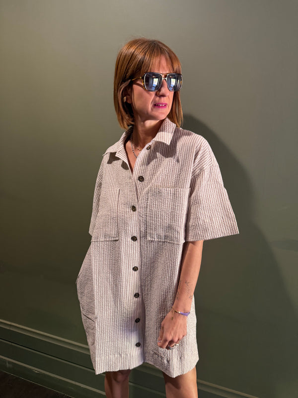 Robe HOD Palmito nut en sweersucker
