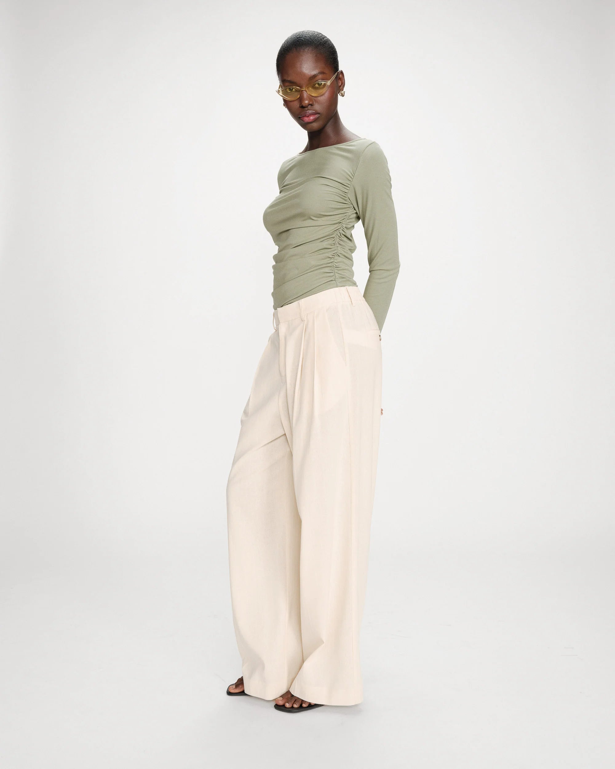 Pantalon Grace & Mila VERY vanille en lin