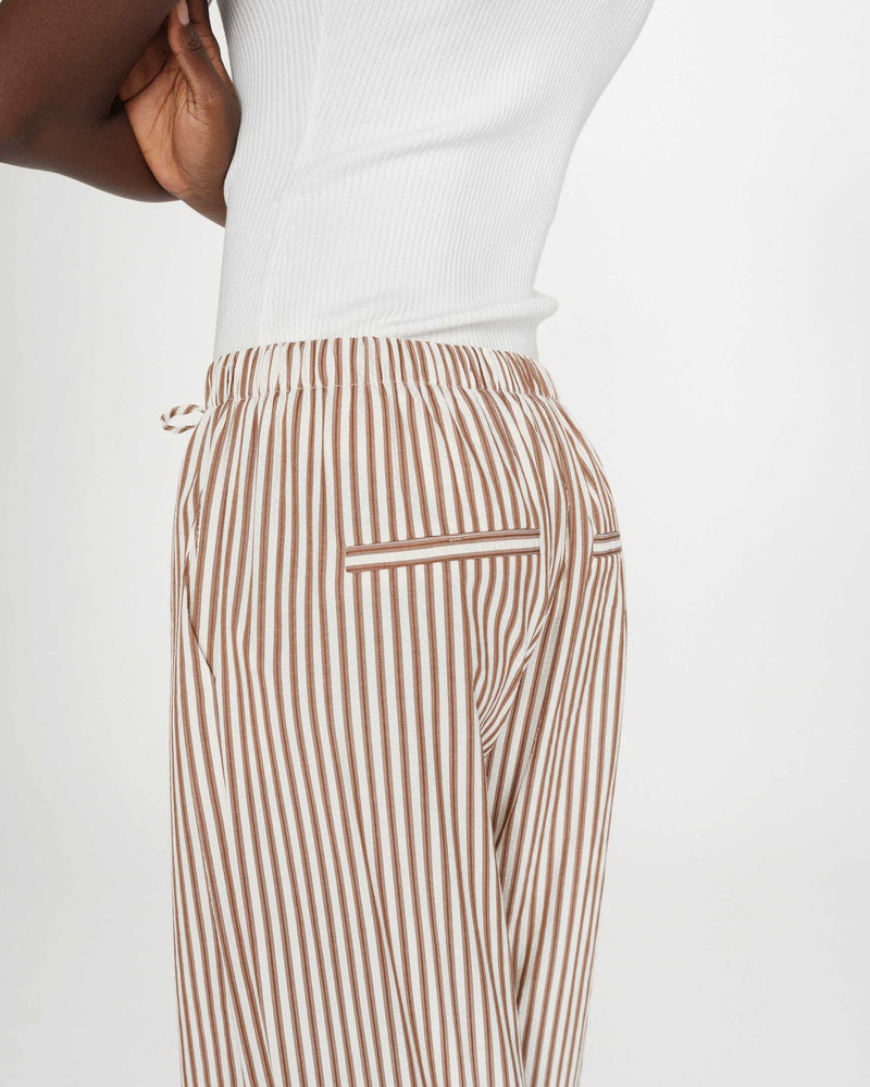 Pantalon Grace & Mila Volute à rayures mocha