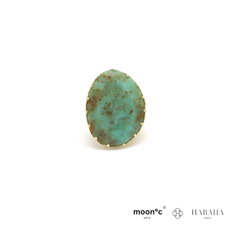 Bague Luna ovaloïde pierres naturelles