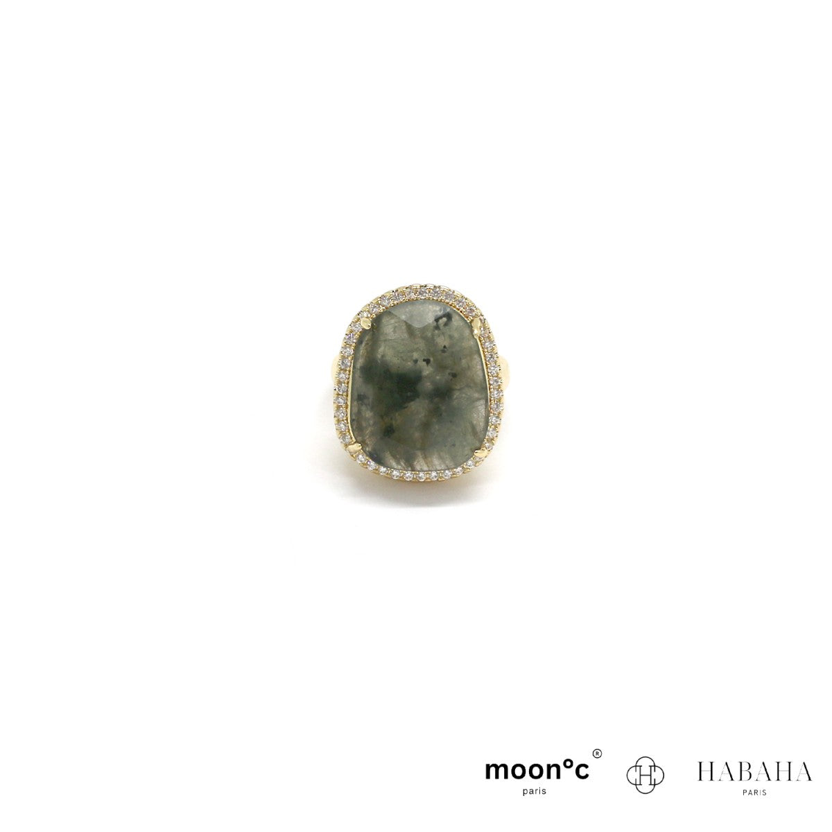 Bague VIVI labradorithe et strass