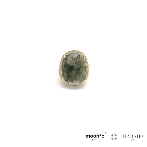Bague VIVI labradorithe et strass