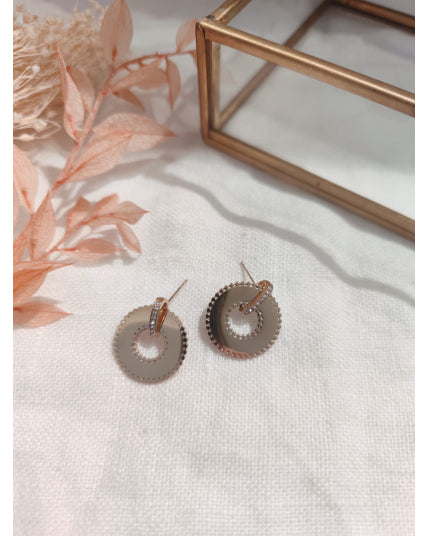 Boucles d'oreilles or acier inoxydable CERCLE