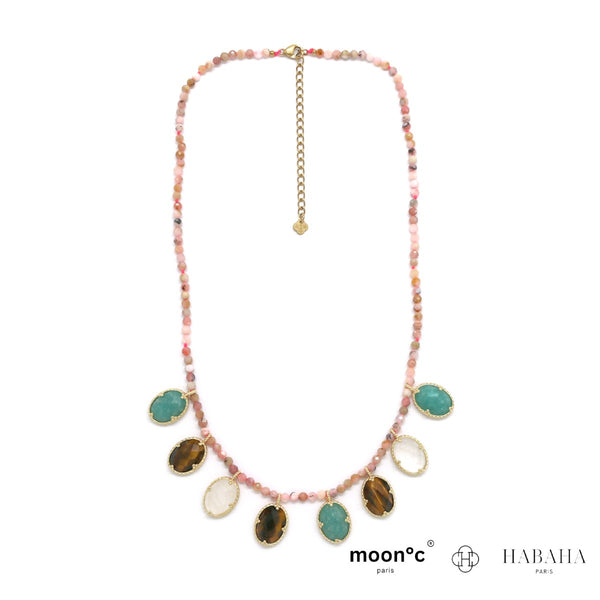 Collier Solea 8 pierres cabochon