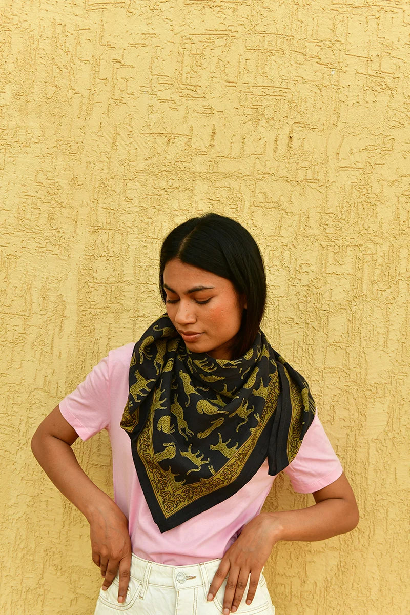 Foulard byzantine  Grand Fauve Nuit