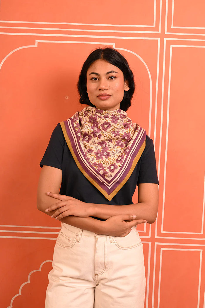 Foulard Byzantine Grand Helios écru