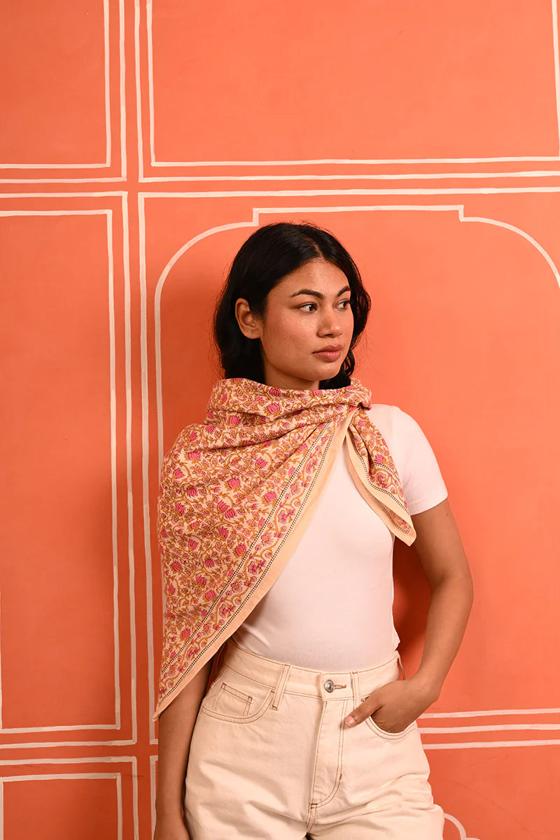 Foulard Byzantine Grand Tulipa rose