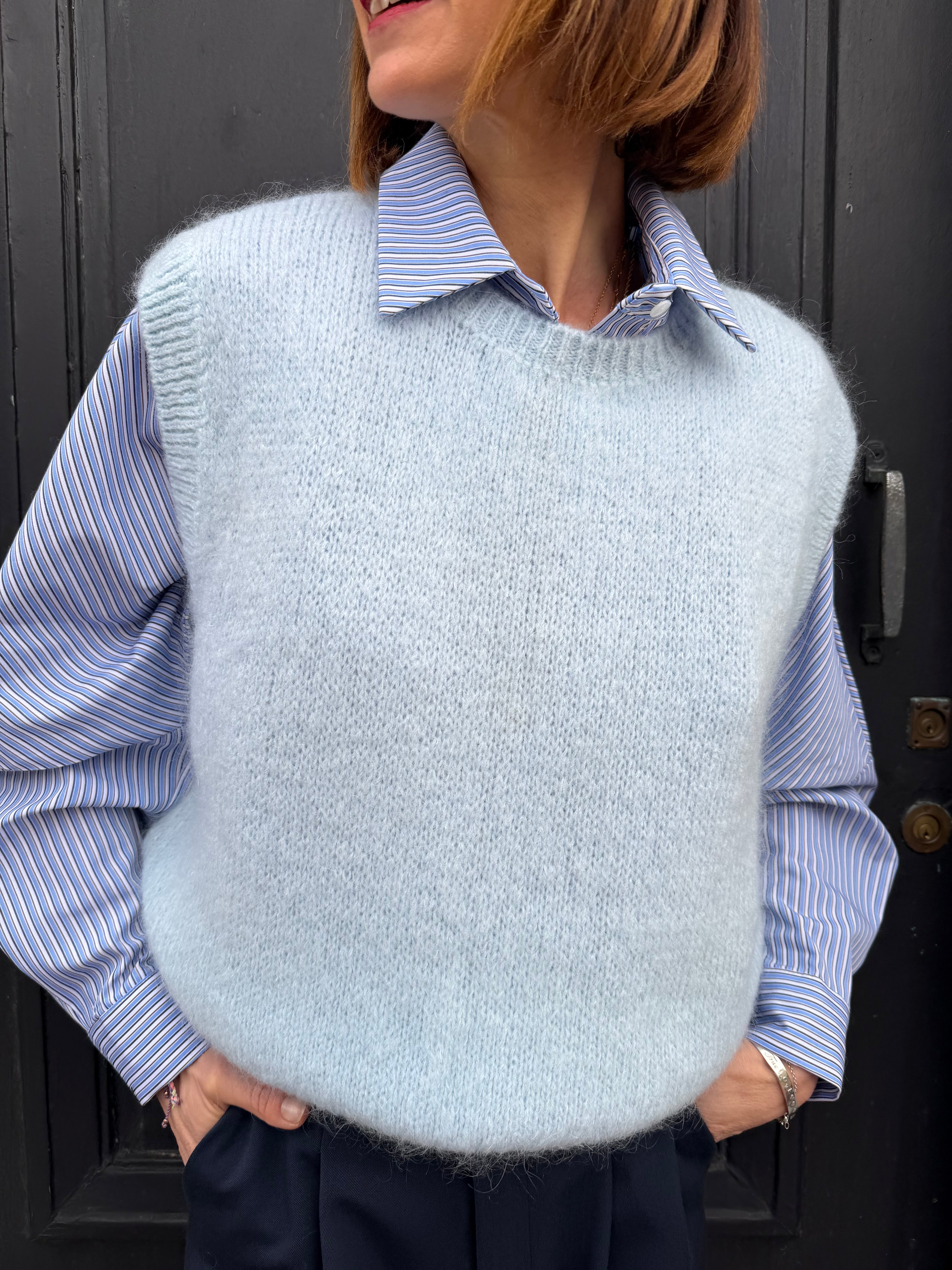 pull eric sans manches vue de face