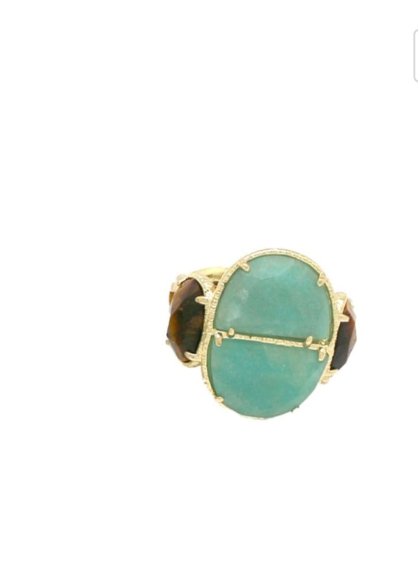 Bague pierres naturelles SCARABEE