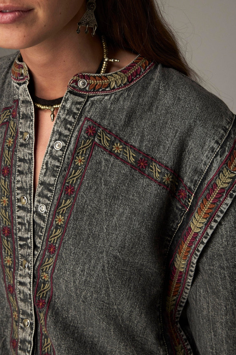 Blouse Maison Hotel Edith Hamptons Grey