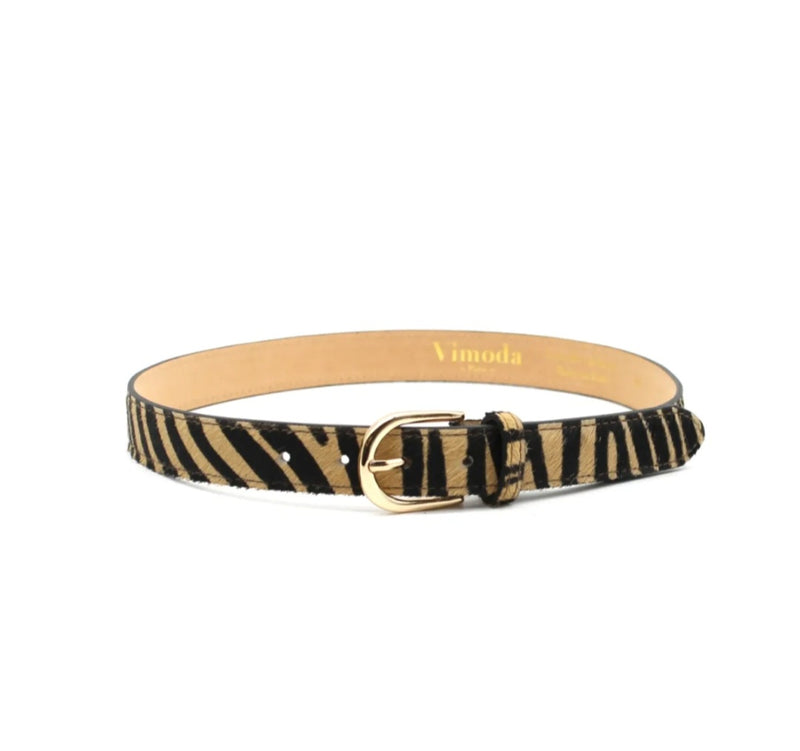Ceinture zèbre en cuir