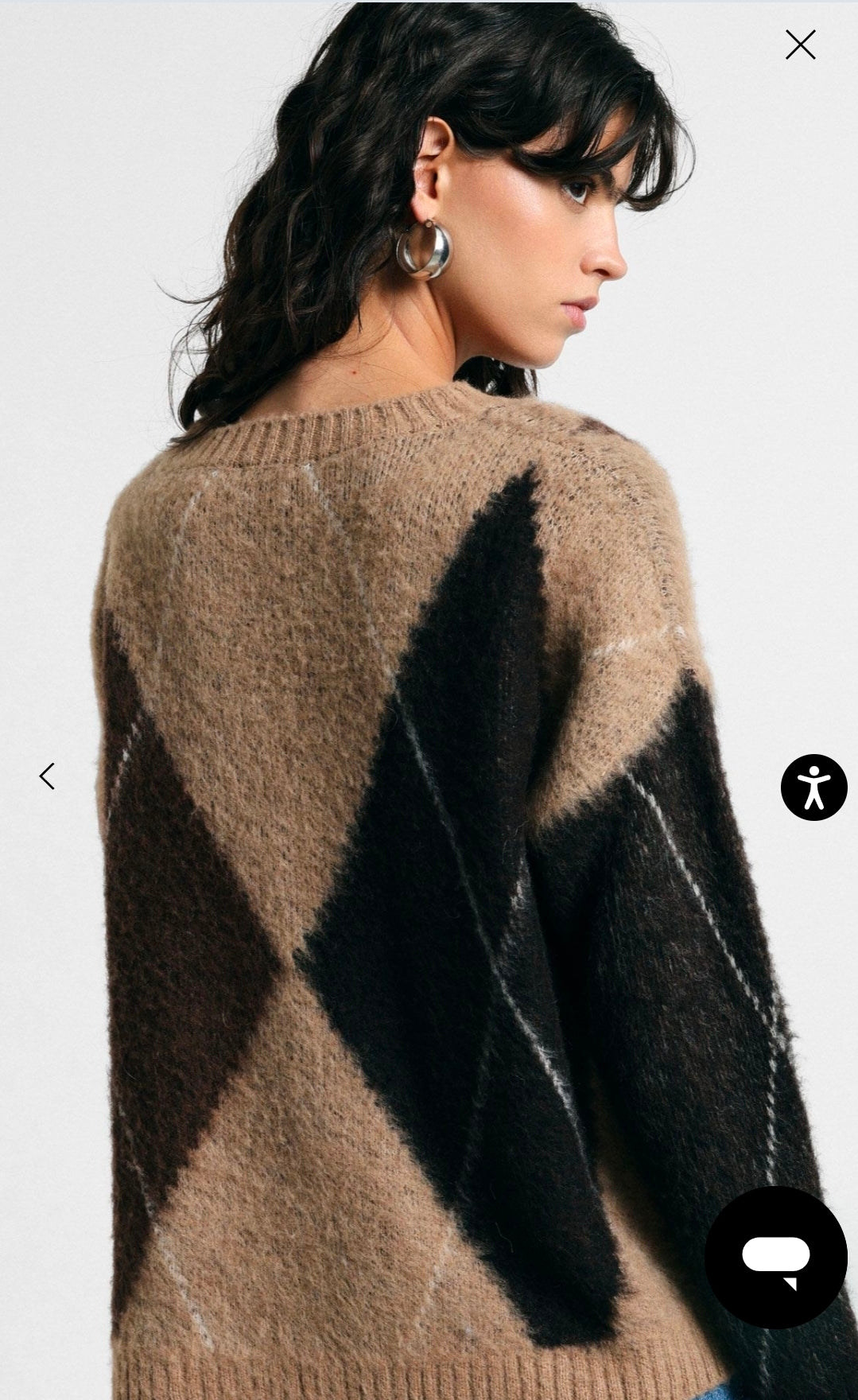 Pull please Caro Gilet motif losanges