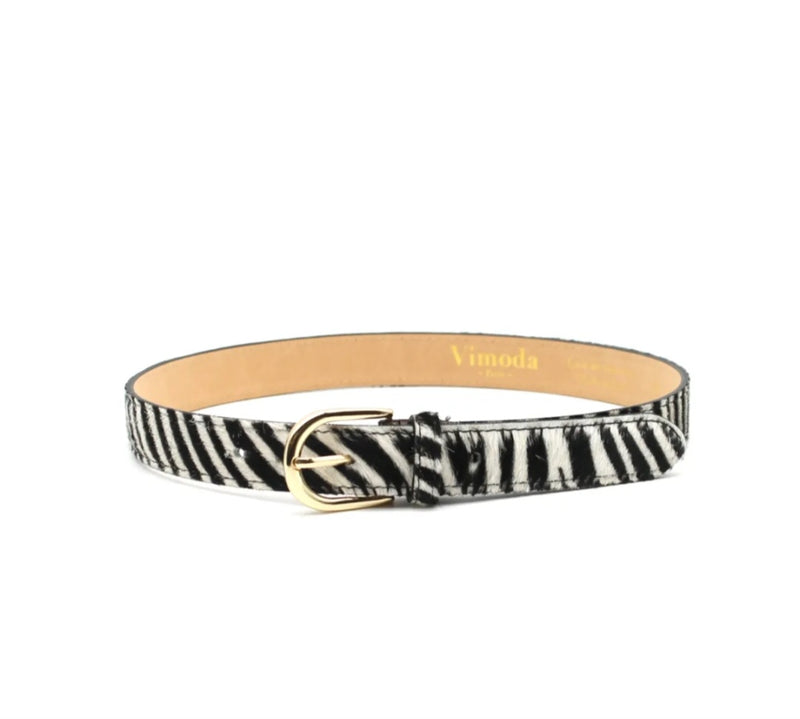 Ceinture zèbre en cuir